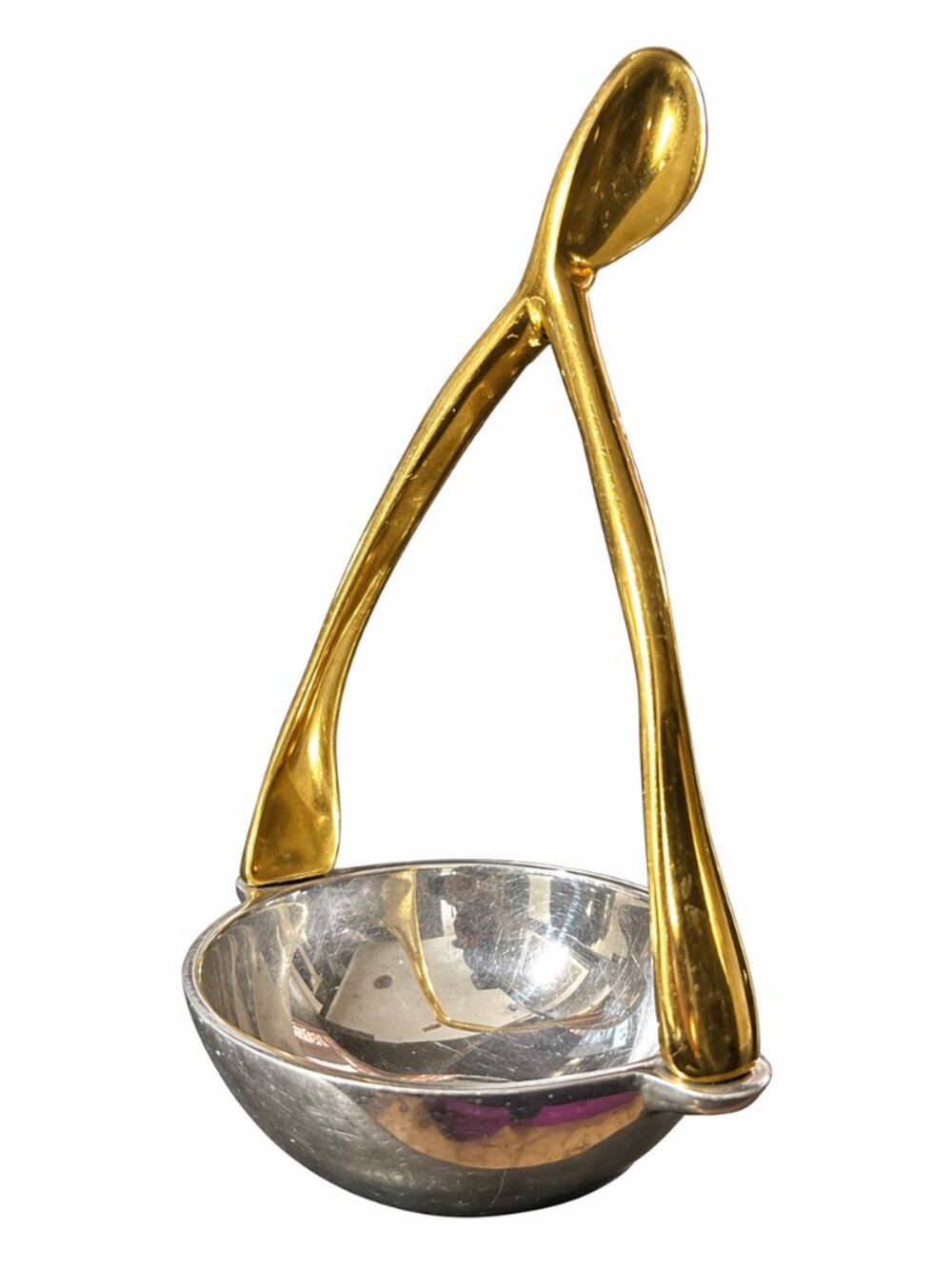 NIMA OBEROI | Wishbone Sculptural Metal Bowl Gold Silver Modern Decor